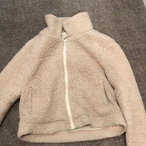 Fluffy zip up jacket from PacSun